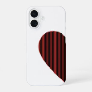 ASCII Art Connectable Heart iPhone 16 Case