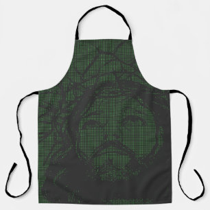 ASCII Art Jesus Crown Of Thorns John 19:30 Apron