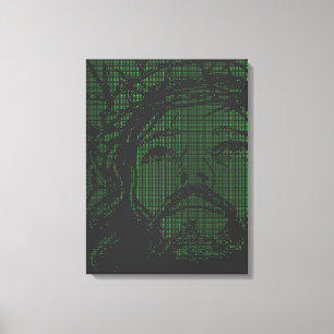 ASCII Art Jesus Crown Of Thorns John 19:30 Canvas Print