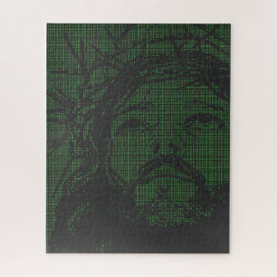 ASCII Art Jesus Crown Of Thorns John 19:30 Jigsaw Puzzle