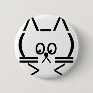 ASCII Cat 6 Cm Round Badge