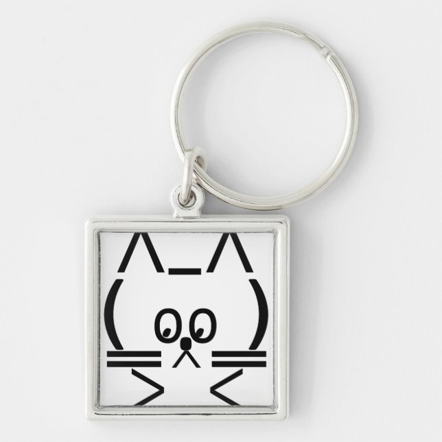 ASCII Cat Key Ring (Front)