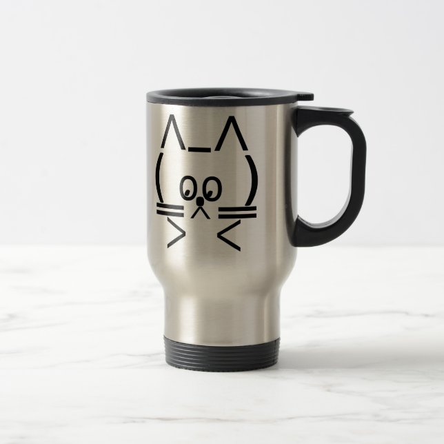 ASCII Cat Travel Mug (Right)