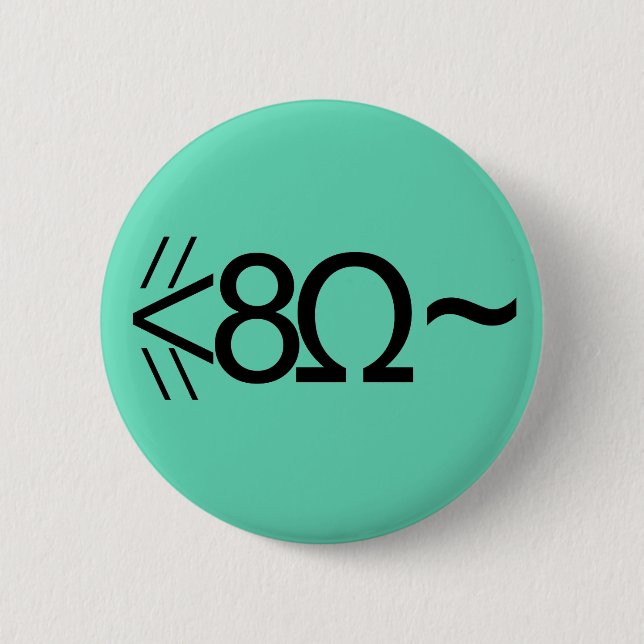 ASCII Mouse 6 Cm Round Badge (Front)