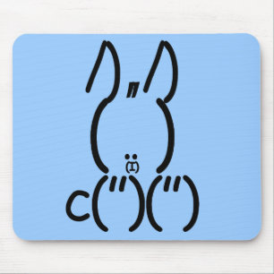 ASCII Rabbit Mouse Pad