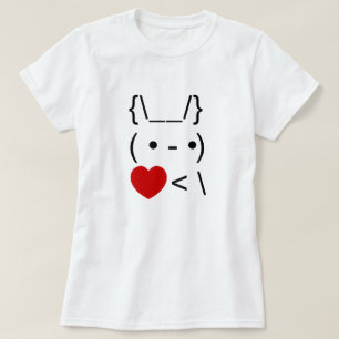 ASCII Text Art Bunny Rabbit Take Heart Back T-Shirt