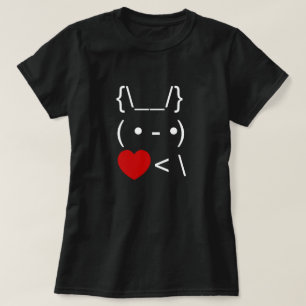 ASCII Text Art Bunny Rabbit Take Heart Back T-Shirt