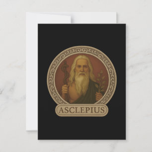 Asclepius God of Healing Postcard