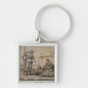 Asclepius Reviving Hippolytus (pen & ink, wash and Key Ring