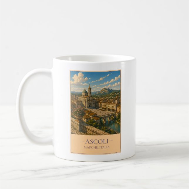 Ascoli, Italy – Vintage Travel Mug (Left)