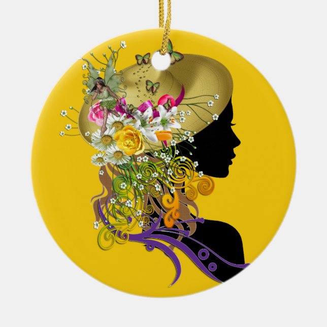 ascot hat.png ceramic tree decoration (Front)