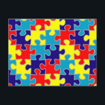 ASD Aspergers Autism Awareness Puzzle Pattern Postcard<br><div class="desc">Beautiful autism awareness puzzle pattern. This pattern is near and dear to my heart. My own son was diagnosed two years ago. I put this pattern on as many products that I could in the hopes of helping to raise autism awareness any way I can on zazzle. Feel free to...</div>
