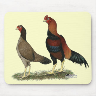 Aseel Wheaten Chickens Mouse Pad