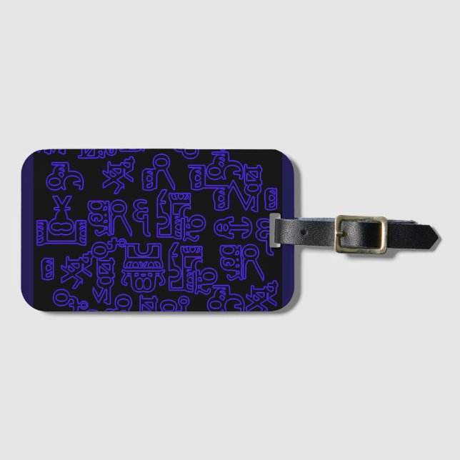 Asemic Wanderings I Luggage Tag (Front Horizontal)