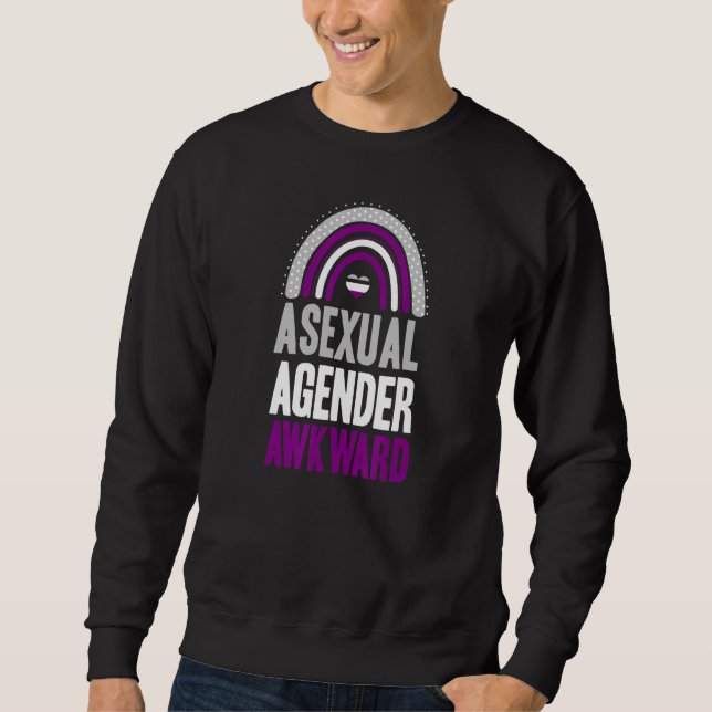 Asexual Agender Awkward Asexual Pride Bohemian Rai Sweatshirt (Front)