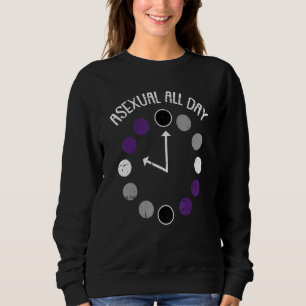 Asexual All Day Lgbt Q Pride Asexuality Proud Ally Sweatshirt