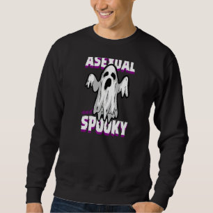 Asexual And Spooky Cute Ace Ghost Halloween Sweatshirt
