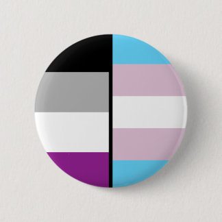 Asexual and Trans Flag badge