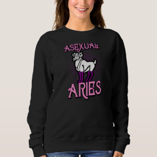 Asexual Aries Zodiac Sign Birthday Horoscope Lgbtq Sweatshirt