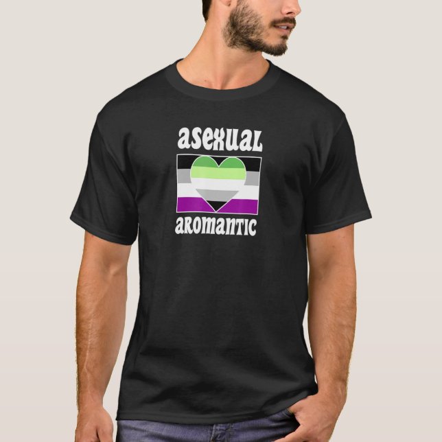 Asexual Aromantic Pride Flag Cute Ace Aesthetic St T-Shirt (Front)