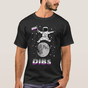 Asexual Astronaut On Moon Dibs Ace Pride Flag Lgbt T-Shirt