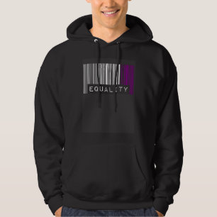 Asexual Barcode Pride Equality Cute Ace Aesthetic Hoodie