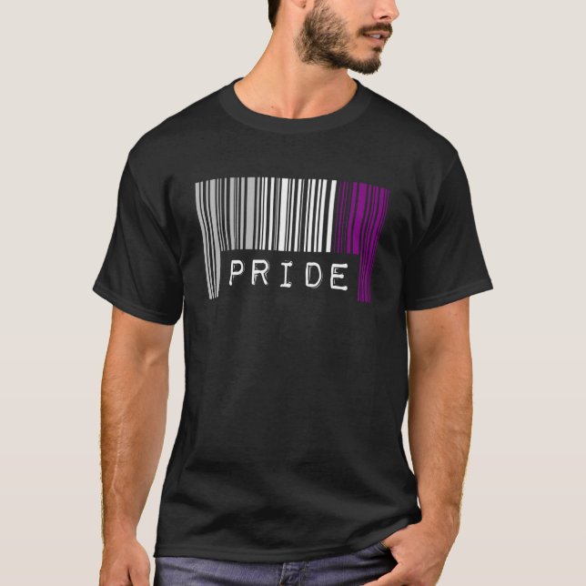 Asexual Barcode Pride Month Cute Ace Aesthetic LGB T-Shirt (Front)