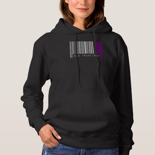 Asexual Barcode Pride San Francisco California Cut Hoodie (Front)