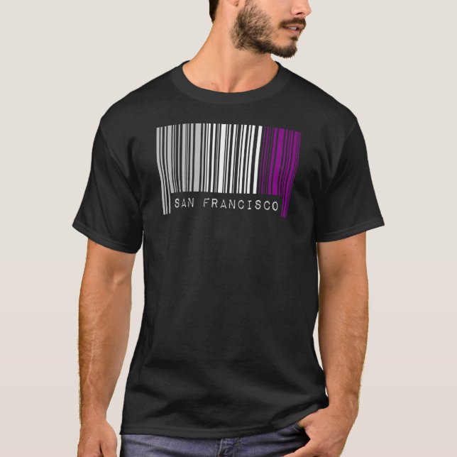 Asexual Barcode Pride San Francisco California Cut T-Shirt (Front)
