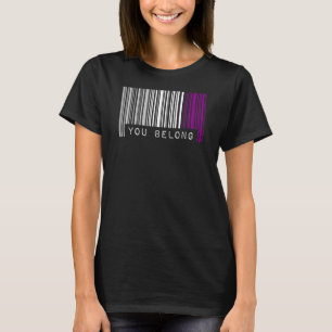 Asexual Barcode Pride You Belong Ally Cute Ace Aes T-Shirt