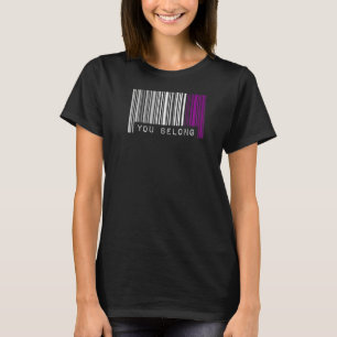 Asexual Barcode Pride You Belong Ally Cute Ace Aes T-Shirt