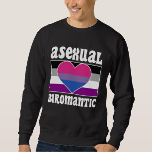 Asexual Biromantic Pride Flag Cute  Ace Aesthetic Sweatshirt
