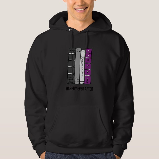 Asexual Bookworm Ace Pride Book Lover Proud Asexua Hoodie (Front)
