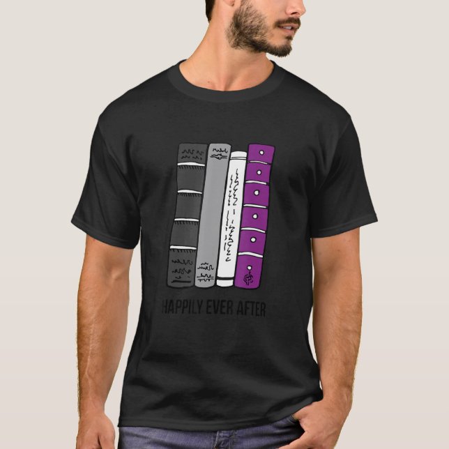 Asexual Bookworm Ace Pride Book Lover Proud Asexua T-Shirt (Front)