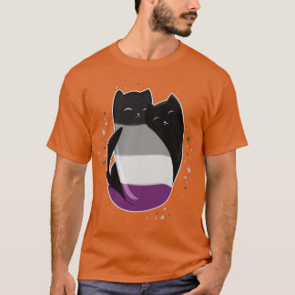 Asexual Cat LGBT Pride Flag T-Shirt