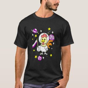 Asexual Chicken In Space Ace Pride T-Shirt