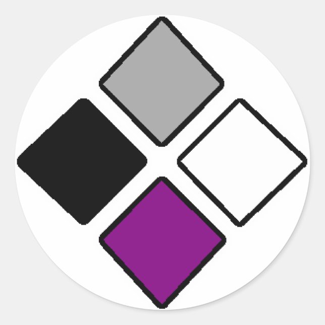 Asexual diamond stickers (Front)