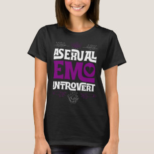 Asexual Emo Introvert Pride Trendy Mystic Teen Got T-Shirt