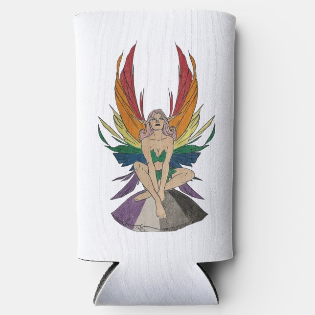 Asexual Faerie Seltzer Can Cooler (Front)