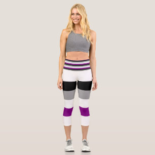 Asexual Flag Capri Leggings
