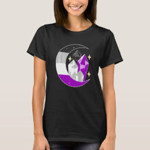 Asexual Flag Cresent Moon Diamond Asexual Pride Lg T-Shirt