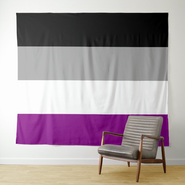 Asexual Flag Extra  Large LGBT Tapestry (In Situ (Horizontal))