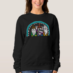 Asexual Flag Gnomes Ace Pride Month Lgbtq Ally Lgb Sweatshirt