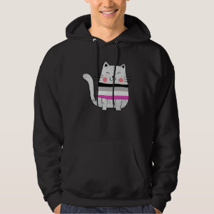 Asexual Flag LGBTQ Cats Pride Cat Hoodie