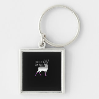 Asexual Flag Oh Deer Queer Pride Funny LGBT Design Key Ring