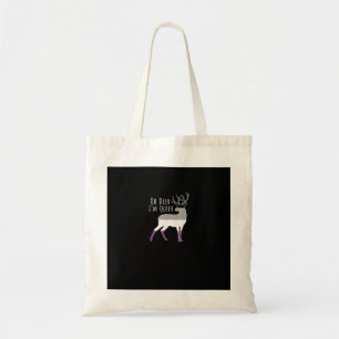 Asexual Flag Oh Deer Queer Pride Funny LGBT Design Tote Bag