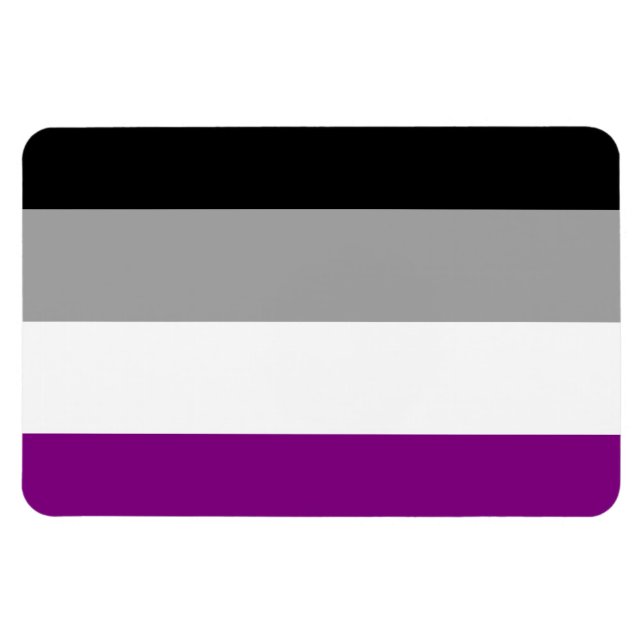 ASEXUAL FLAG ORIGINAL -.png Magnet (Horizontal)