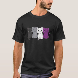 Asexual Flag Pride Lgbtq Cats Asexual Cat T-Shirt