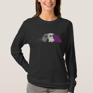 Asexual Flag Pride Lgbtq Dogs Asexual Pug T-Shirt