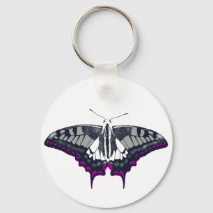 Asexual Flag Swallowtail Butterfly Key Ring